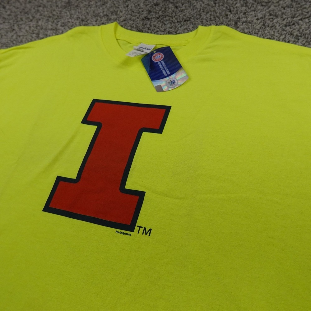 NEW Notre Dame Fighting Irish Shirt Mens XL Yellow Illini NCAA College Football‎
